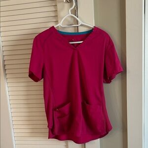 Med Couture Fuchsia Short Sleeve Top and Jogger Bottoms